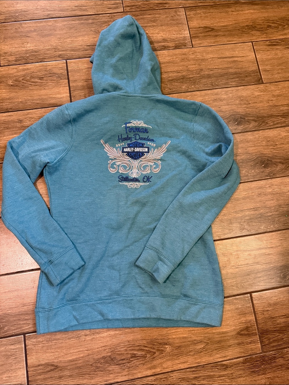 Women's Harley Davidson Blue Hoodie Size medium